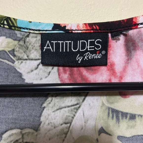 Floral tunic Attitudes by Renee sz XL - Picture 2 of 4
